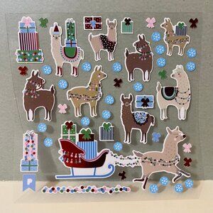 Pipsticks Llama Christmas Stickers